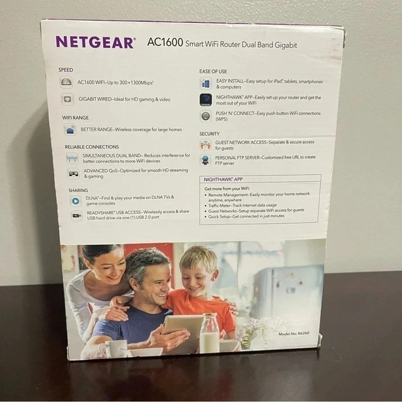 NETGEAR‎ AC1600 Smart Wifi Router Dual Band Gigabit Used - Picture 3 of 6